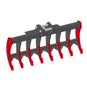 Heavy Duty Rake Attachment for Excavators